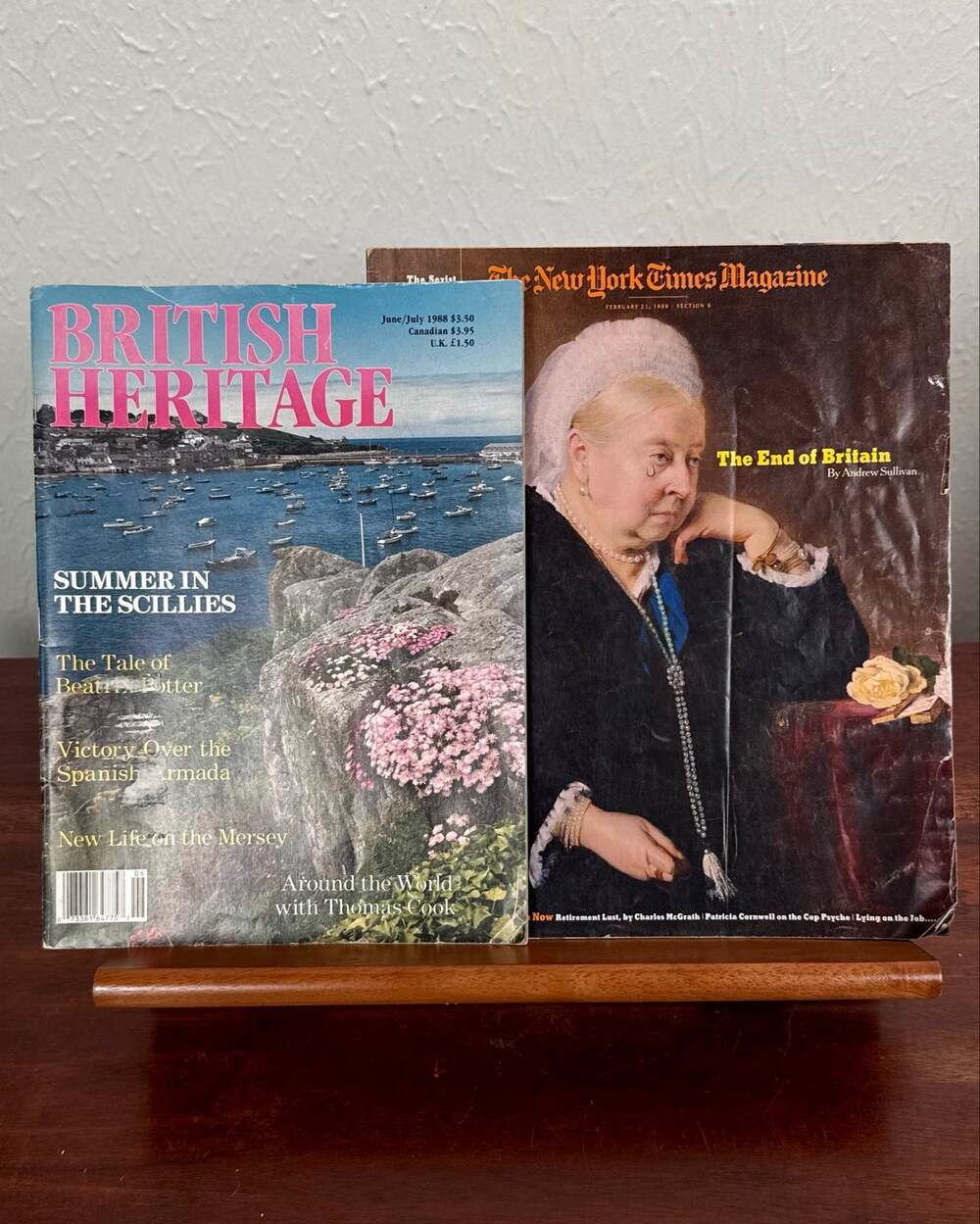 Vintage Magazine Lot, British Heritage June 1988, New York Times Magazine 1999